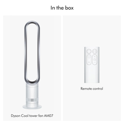 Dyson Cool AM07 Bladeless Tower Fan - Powerful Air Multiplier Cooling For Large Rooms