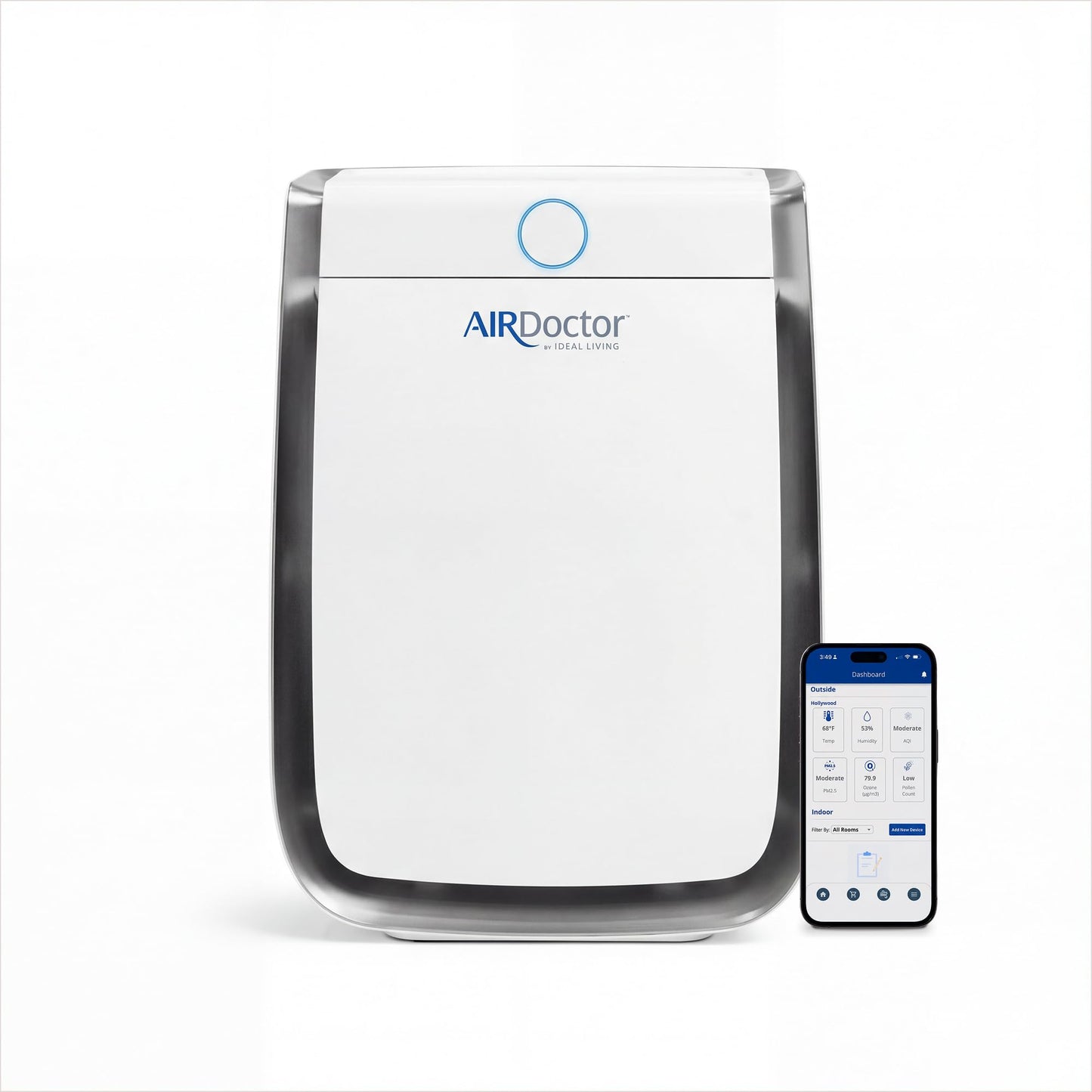 Air Doctor AD3500 Smart App Air Purifier Gas VOC Reduction With Premium Carbon Filtration for Allergens Smoke Dust