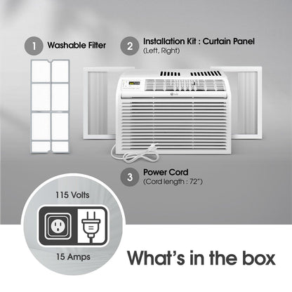 LG 6000 BTU Window Air Conditioner 115V - Quiet Operation With Remote 2 Cooling And Fan Speeds Cools 250 Sq Ft