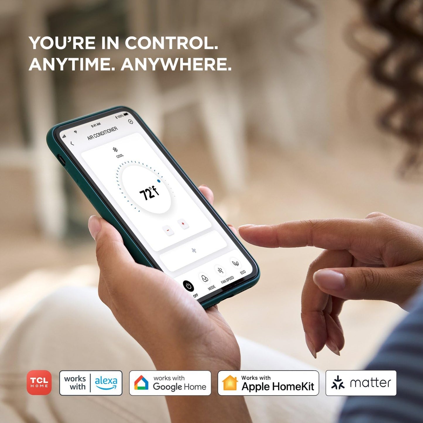 TCL 8,000 BTU Q Series Smart Inverter Window AC - Ultra Quiet 40 Decibel Works With Alexa And Google Assistant