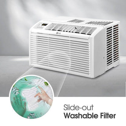 LG 6000 BTU Window Air Conditioner 115V - Quiet Operation With Remote 2 Cooling And Fan Speeds Cools 250 Sq Ft
