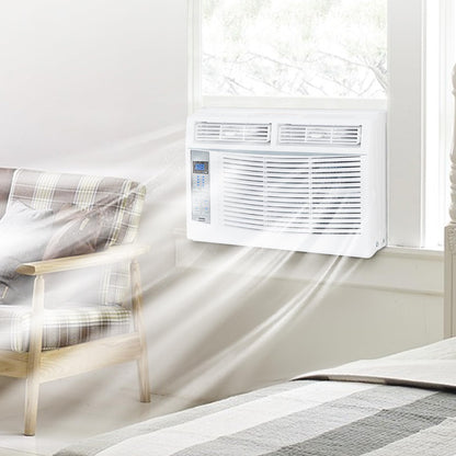 Hykolity 6000 BTU WiFi Window Air Conditioner - Smart Remote Energy Saving Easy Install Kit Cools Up To 250 Sq Ft