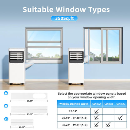 Antarctic Star 8000 BTU Portable Air Conditioner 5 In 1 Unit With Cool Dehumidifier Fan Sleep Timer Auto Swing