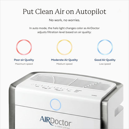 Air Doctor AD3500 Smart App Air Purifier Gas VOC Reduction With Premium Carbon Filtration for Allergens Smoke Dust