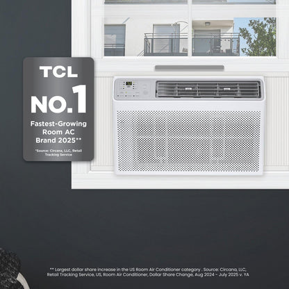 TCL 8000 BTU Smart Window AC - Quiet Energy Efficient 3 In 1 With Remote Works With Alexa And Google Assistant