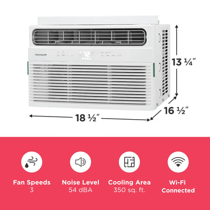 Frigidaire 8000 BTU Smart Window Air Conditioner - WiFi Enabled with Remote, Quiet Operation, Eco Mode