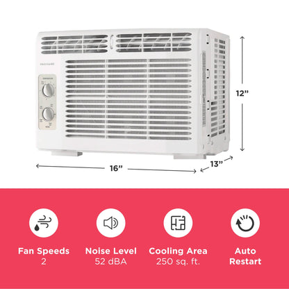 Frigidaire 5000 BTU Window Air Conditioner - Quiet Operation And Effortless Temperature Control For Up To 150 Sq Ft