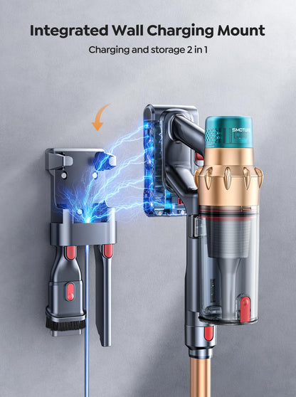 SMOTURE Cordless Vacuum Cleaner - 650W Brushless Motor With 55kPa Suction And 70 Minute Runtime