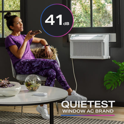 GE Profile ClearView Window Air Conditioner Unit - Ultra Quiet, Energy Efficient Cooling For 350 Sq Ft, Smart Home Ready