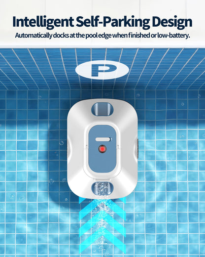 WITBOX 2026 Upgrade Cordless Robotic Pool Cleaner - 210 Minute Runtime For 2200 Sq Ft Coverage And Auto Parking