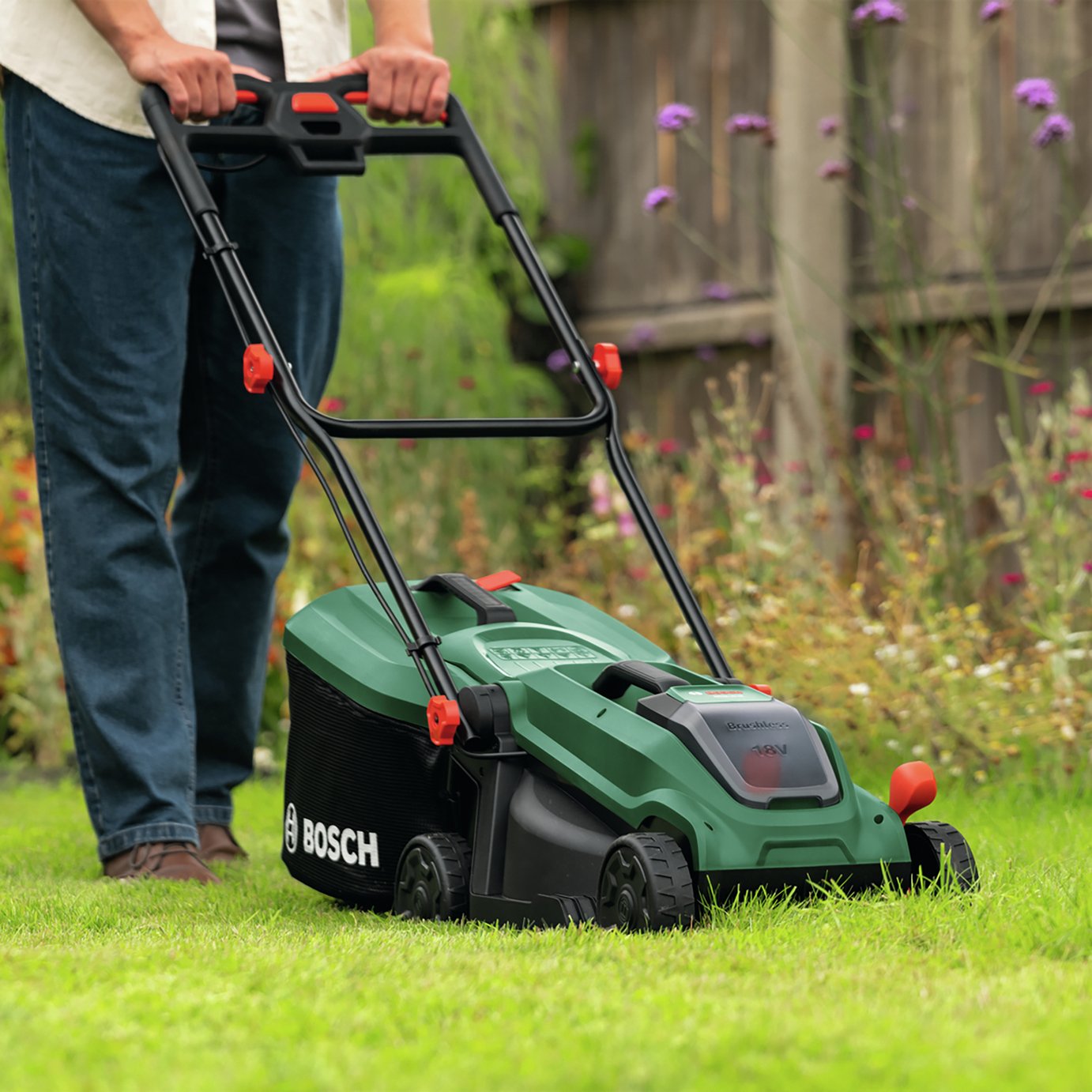 Bosch Rotak 32cm Electric Cordless Rotary Lawnmower - 18V