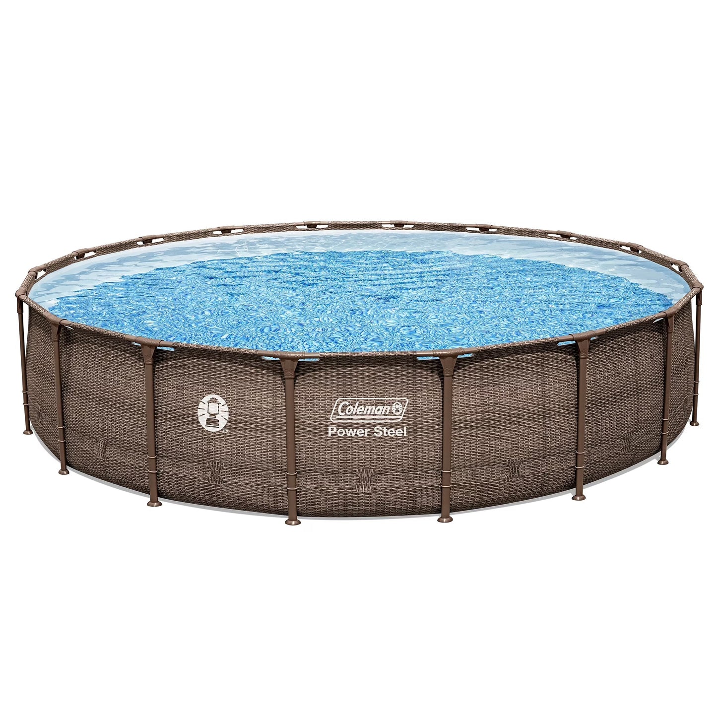 Coleman Power Steel 18ft Round Above Ground Pool Set - Durable Metal Frame For Long Lasting Family Fun
