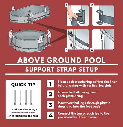 Coleman Power Steel 18ft Round Above Ground Pool Set - Durable Metal Frame For Long Lasting Family Fun